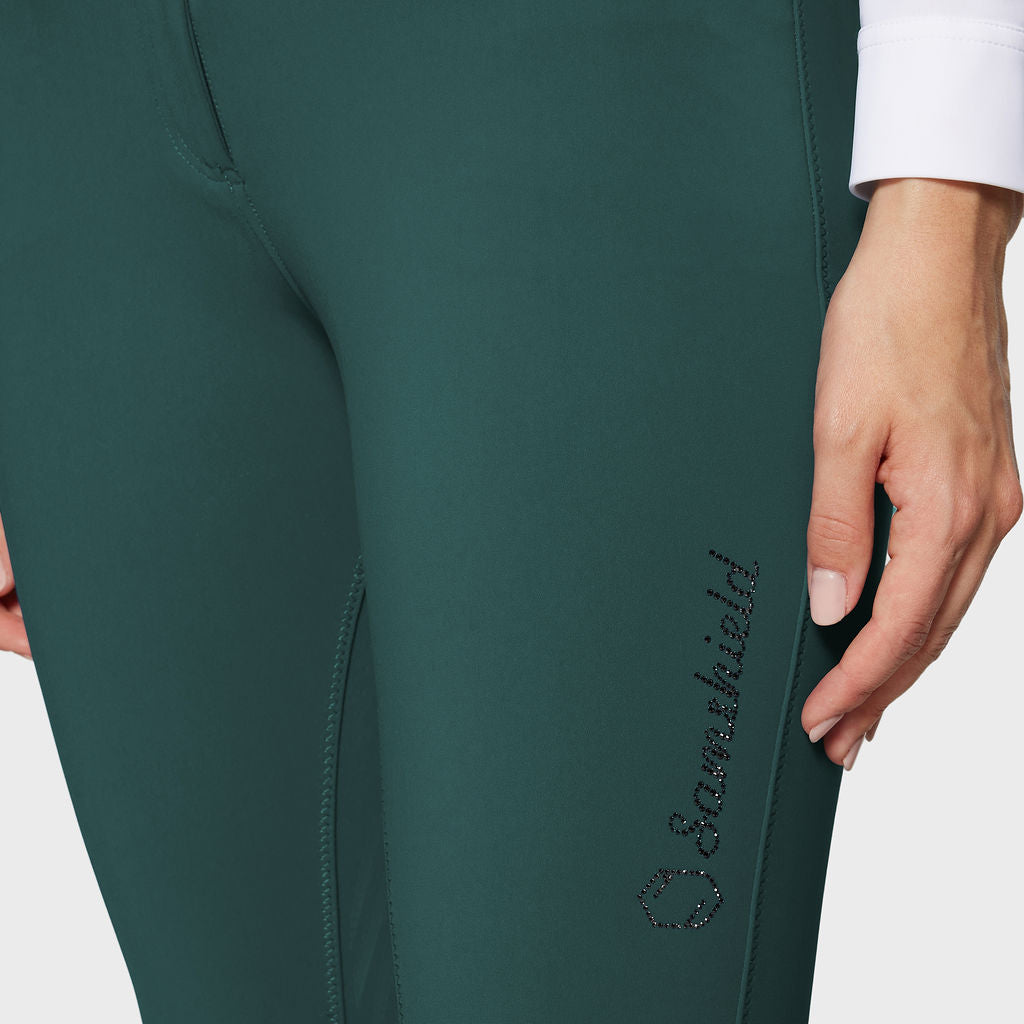 Samshield Pantalon d'équitation Femme Clara Premium Haute Ceinture Posy Green
