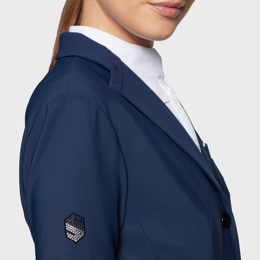 Veste d'équitation Samshield pour femmes Victorine bleu marine clair