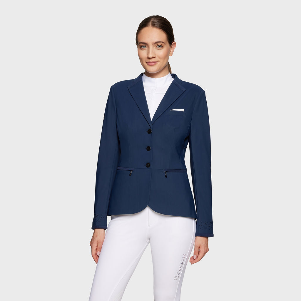 Veste d'équitation Samshield pour femmes Victorine bleu marine clair