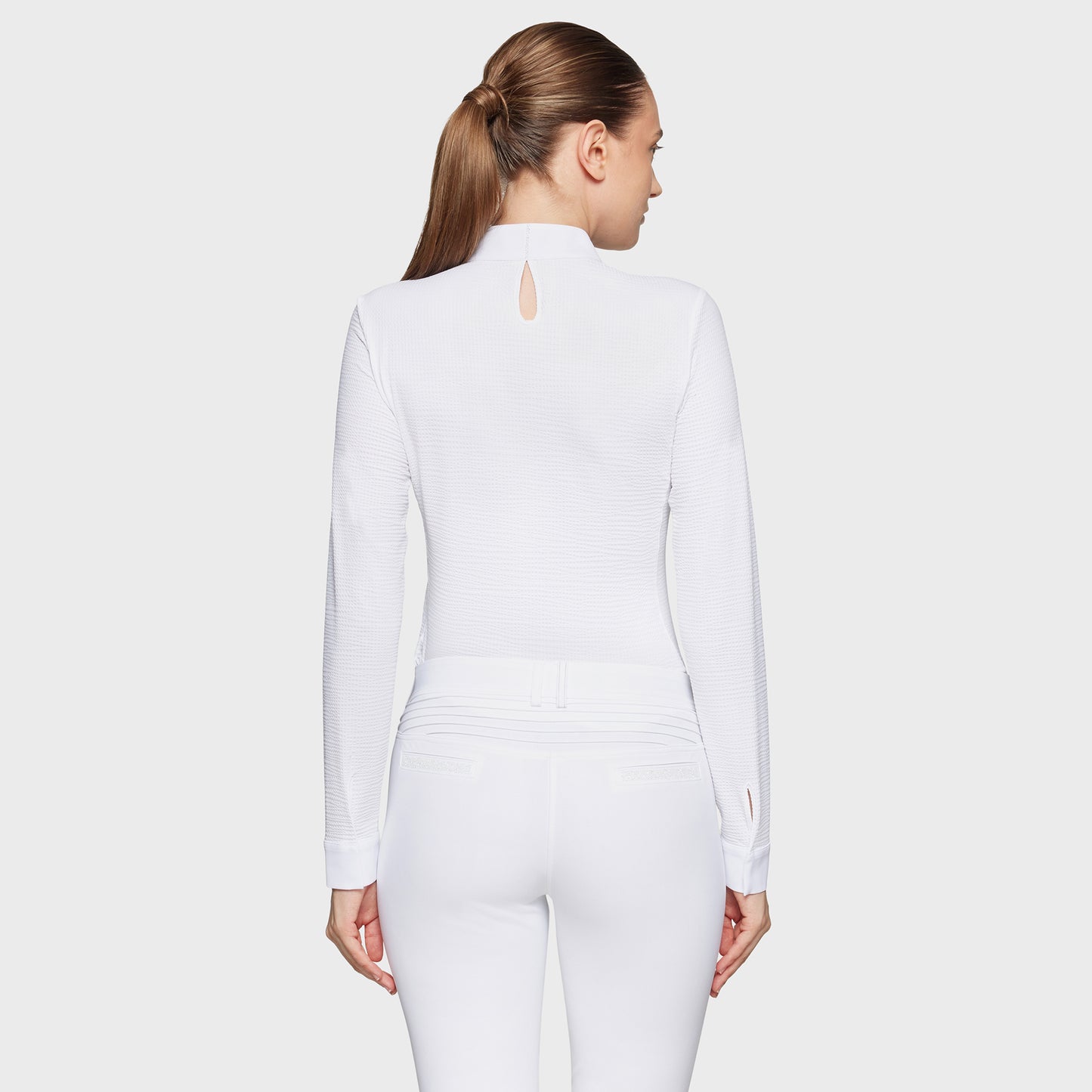 Samshield Chemise de compétition à manches longues Femme Louisella Honeycomb Blanc