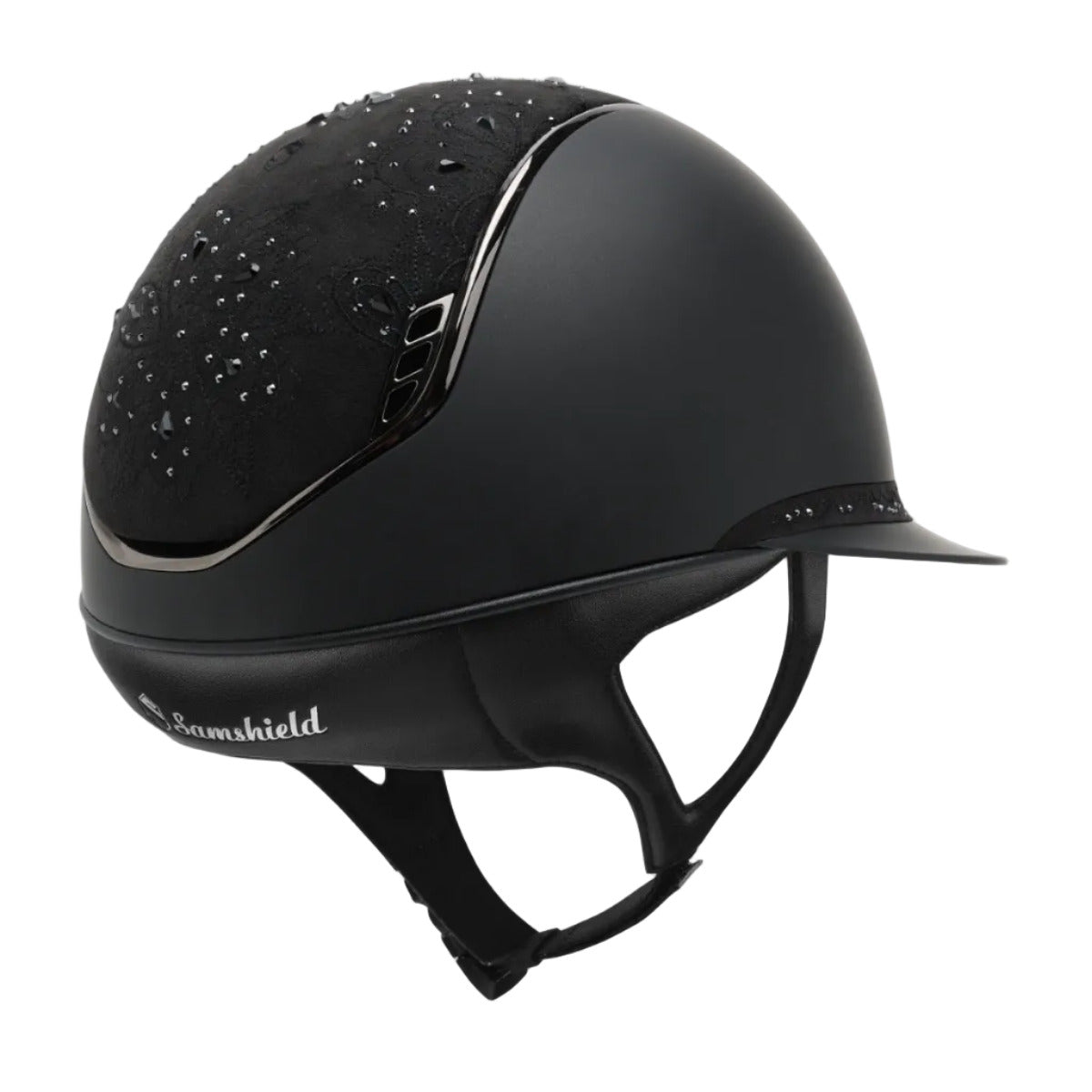 Samshield 2.0 Paardrijhelm Miss Shield Shadowmatt Crystal Bloom Zwart