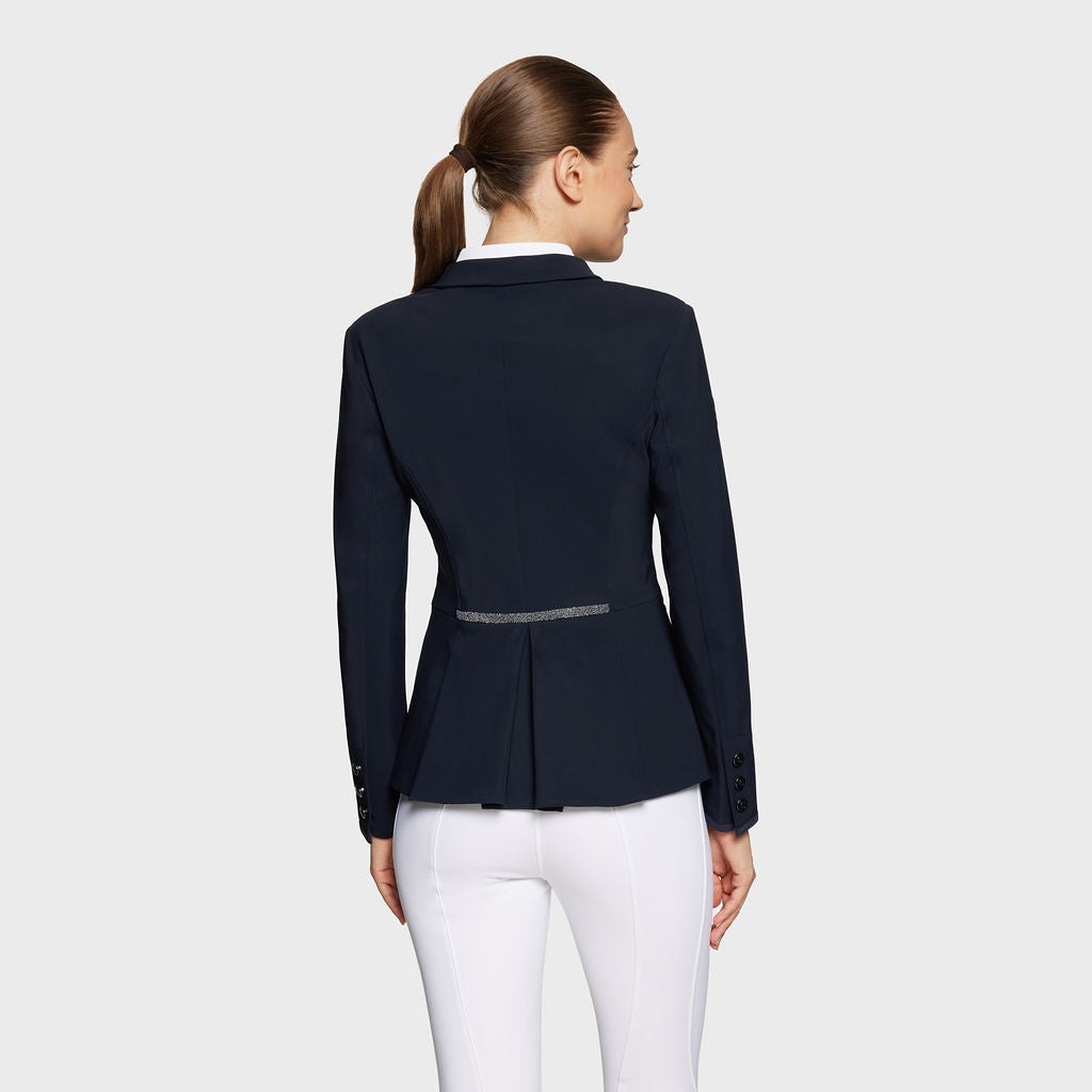 Veste d'équitation pour femmes Samshield Victorine Crystal Fabric Marine