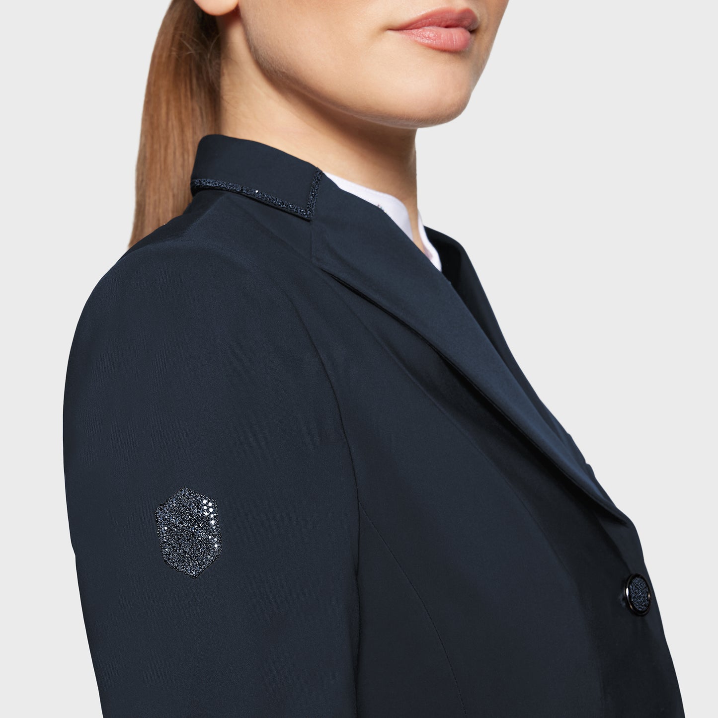 Samshield Veste d'équitation femmes Victorine Crystal Fabric Navy