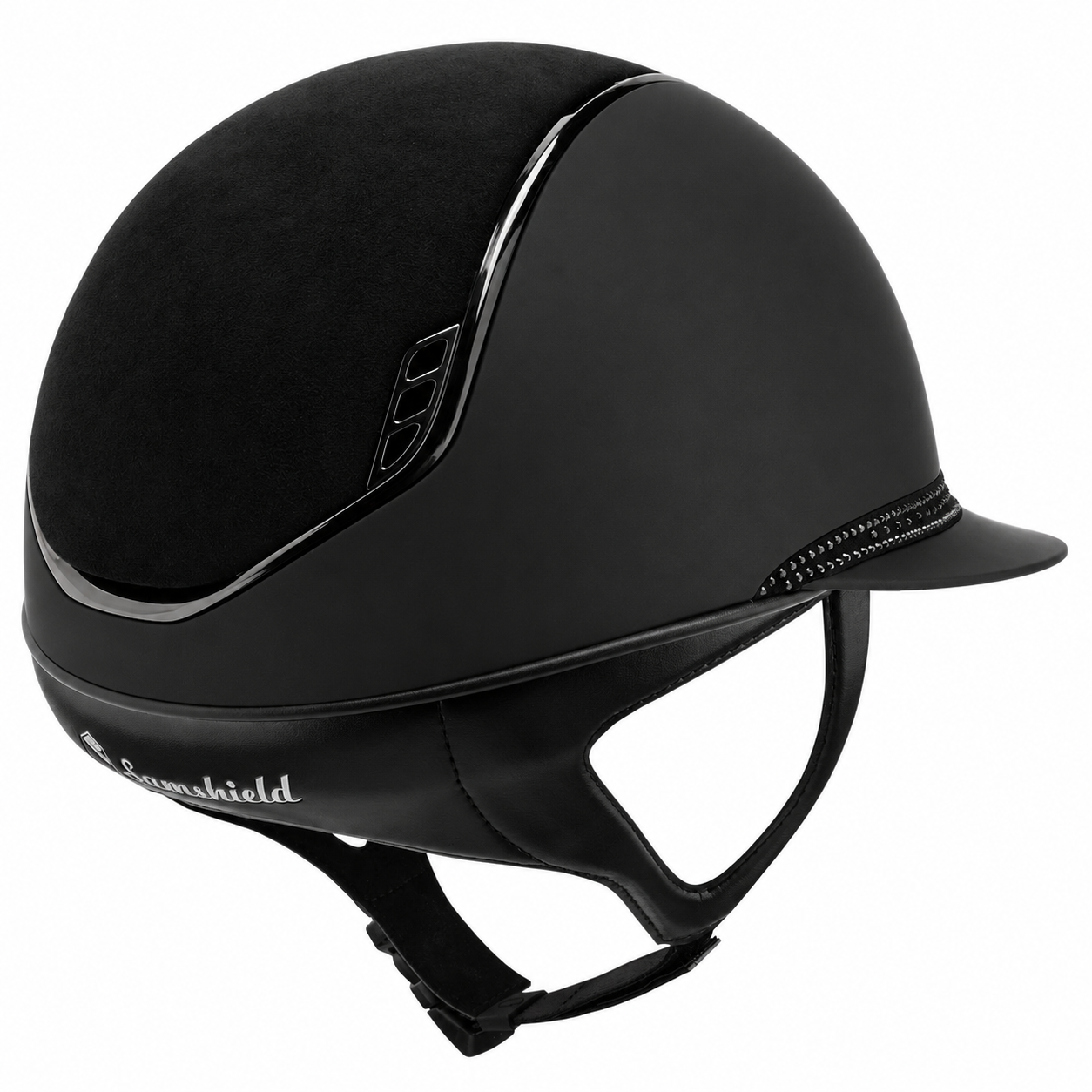 Samshield 2.0 Paardrijhelm Miss Shield Shadowmatt Alcantara Top Tiara FB Zwart