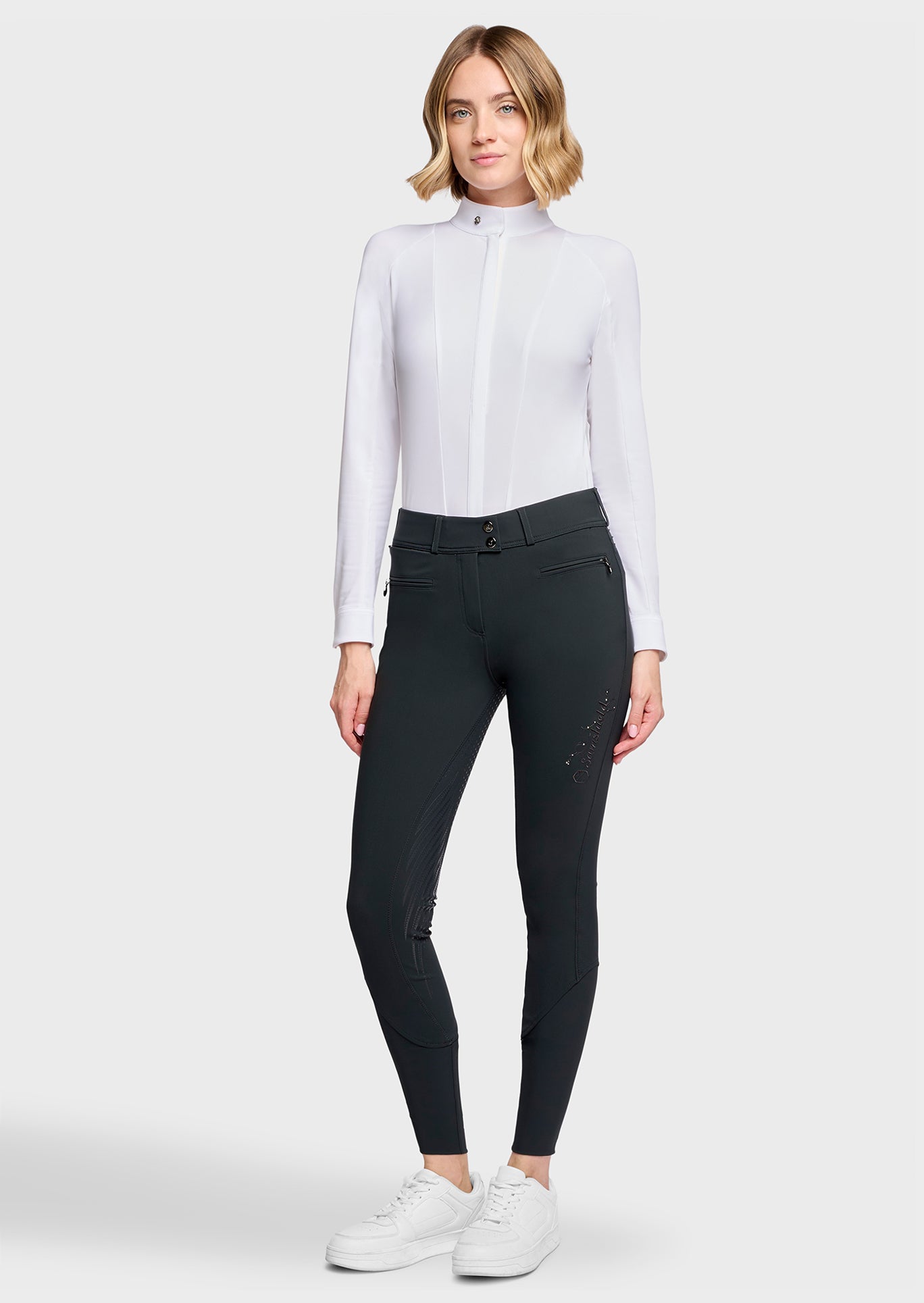 Samshield Pantalon d'Équitation Full Grip Femme Clara Floral Moonless Night
