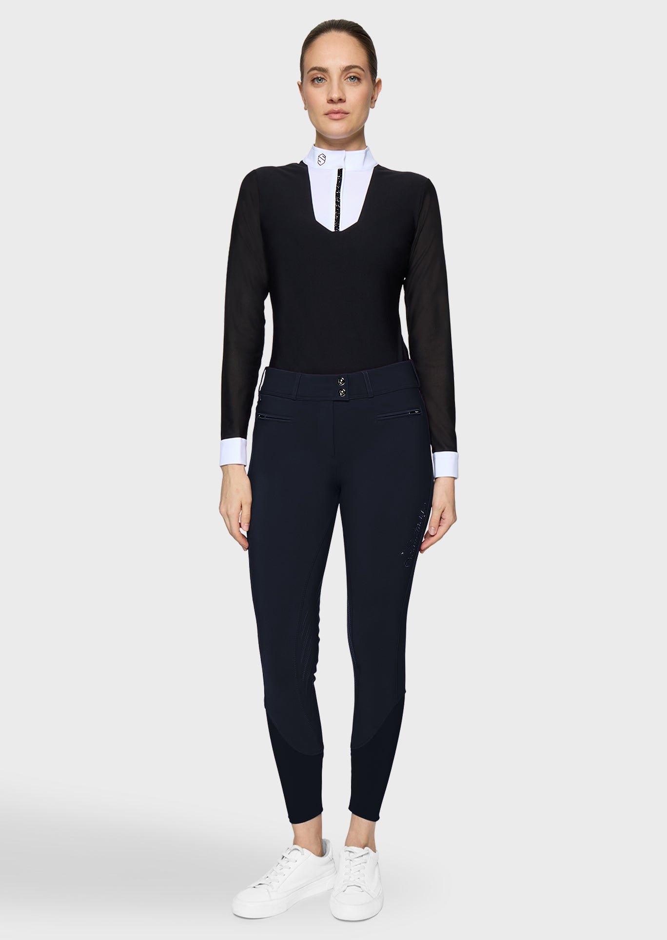 Samshield Pantalon d'Équitation Full Grip Femme Clara Floral Navy
