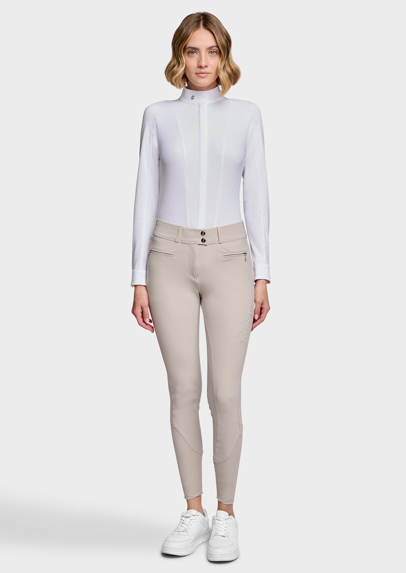 Samshield Pantalon d'Équitation Grip Genoux Femme Clara Floral Beige
