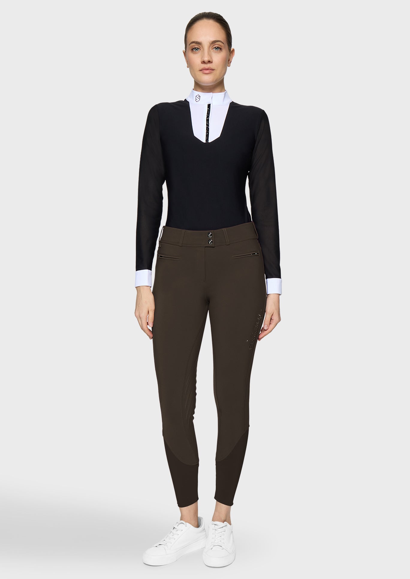 Samshield Pantalon d'Équitation Grip Genoux Femme Clara Floral Mocha
