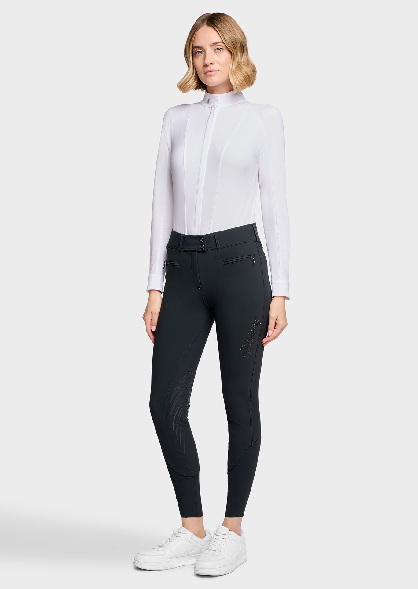 Samshield Pantalon d'Équitation Grip Genoux Femme Clara Floral Moonless Night
