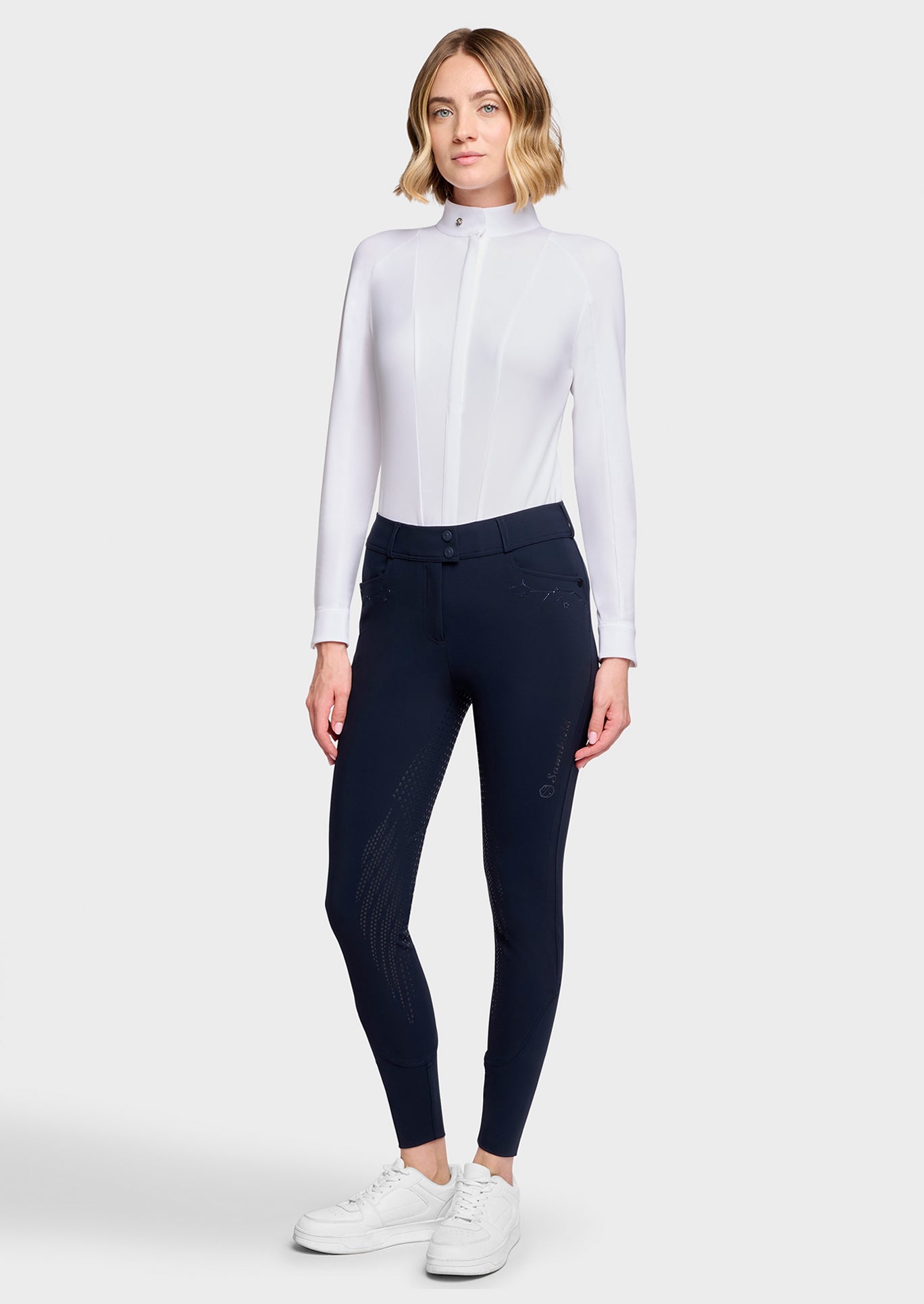 Samshield Pantalon d'Équitation Full Grip Femme Delice Floral Navy

