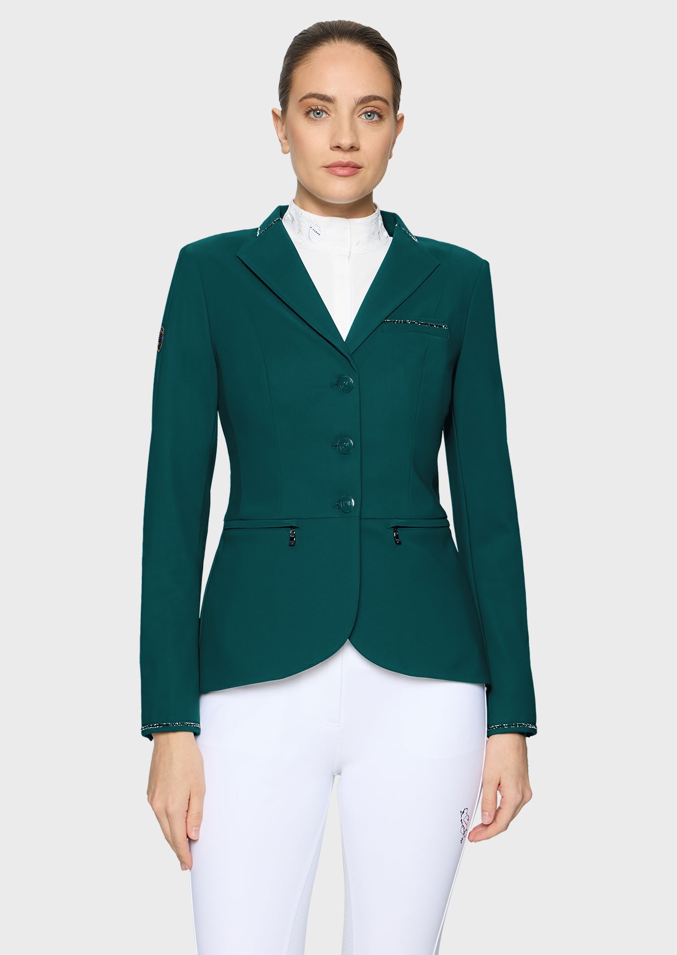 Samshield Veste de Concours Femme Victorine Crystal Fabric Hunter Green

