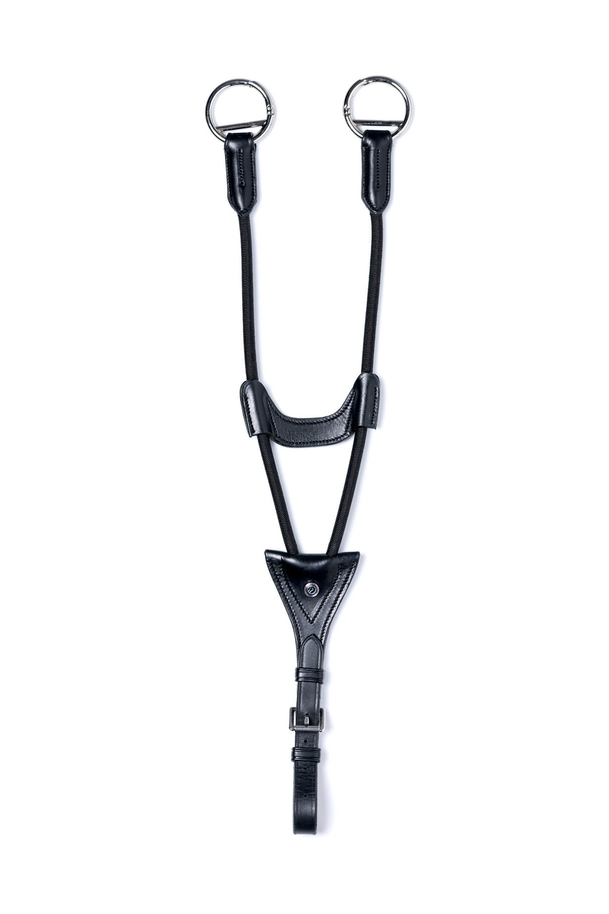 CONFIANCE  Fourche de martingale élastique Valkenswaard avec boucles en argent Noir