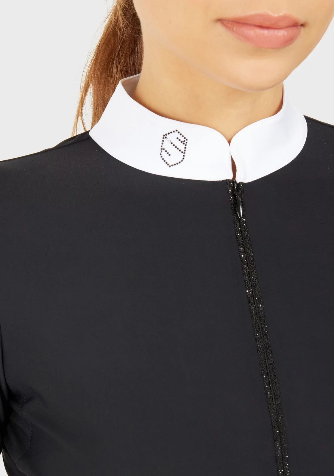 Chemise de compétition à manches longues pour femmes Samshield Aloise noire