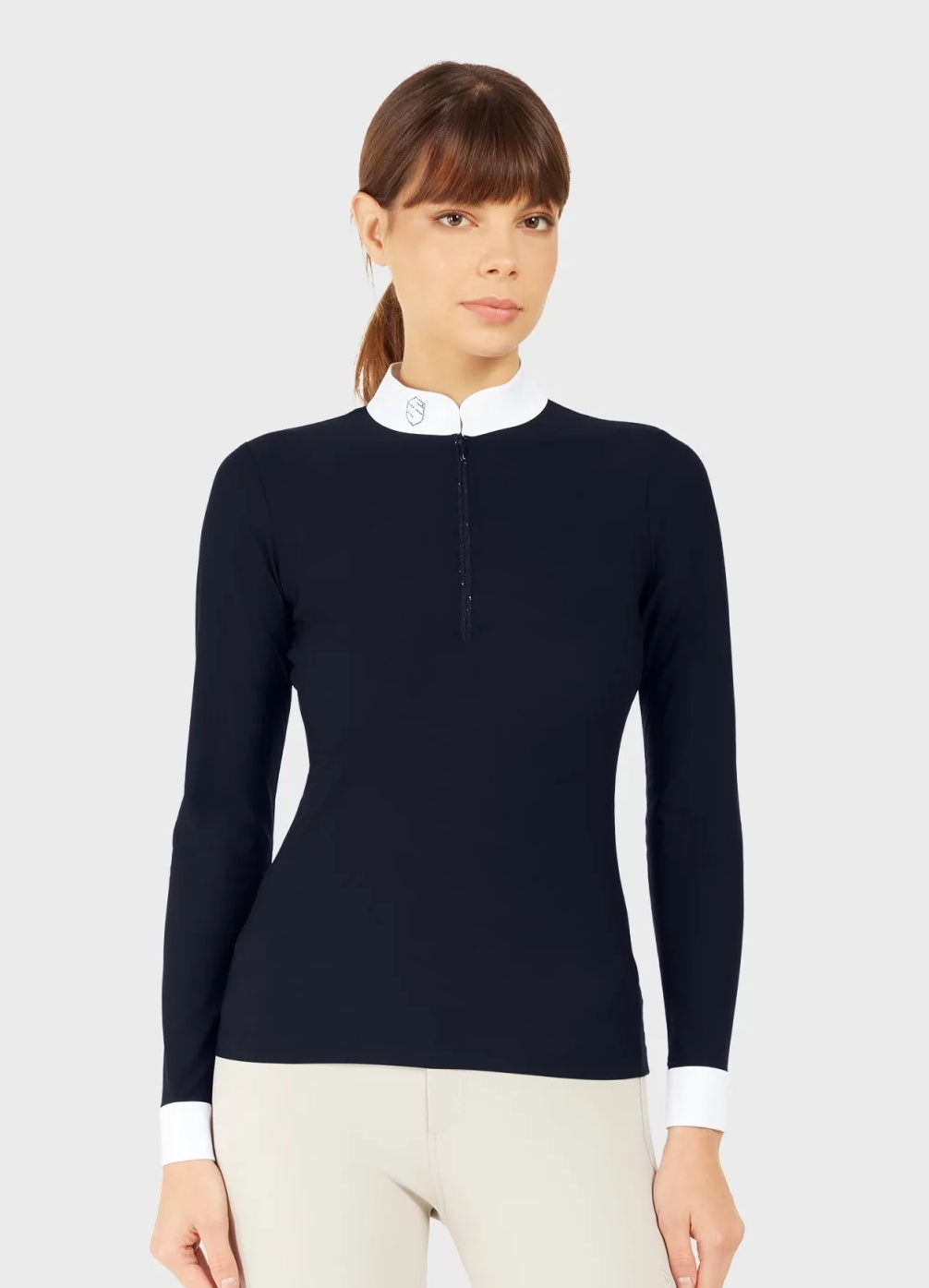 Chemise de compétition à manches longues pour femmes Samshield Aloise Navy