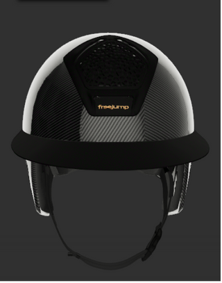 Casque Freejump Voronoï avec protection des tempes en carbone, visière noire mate