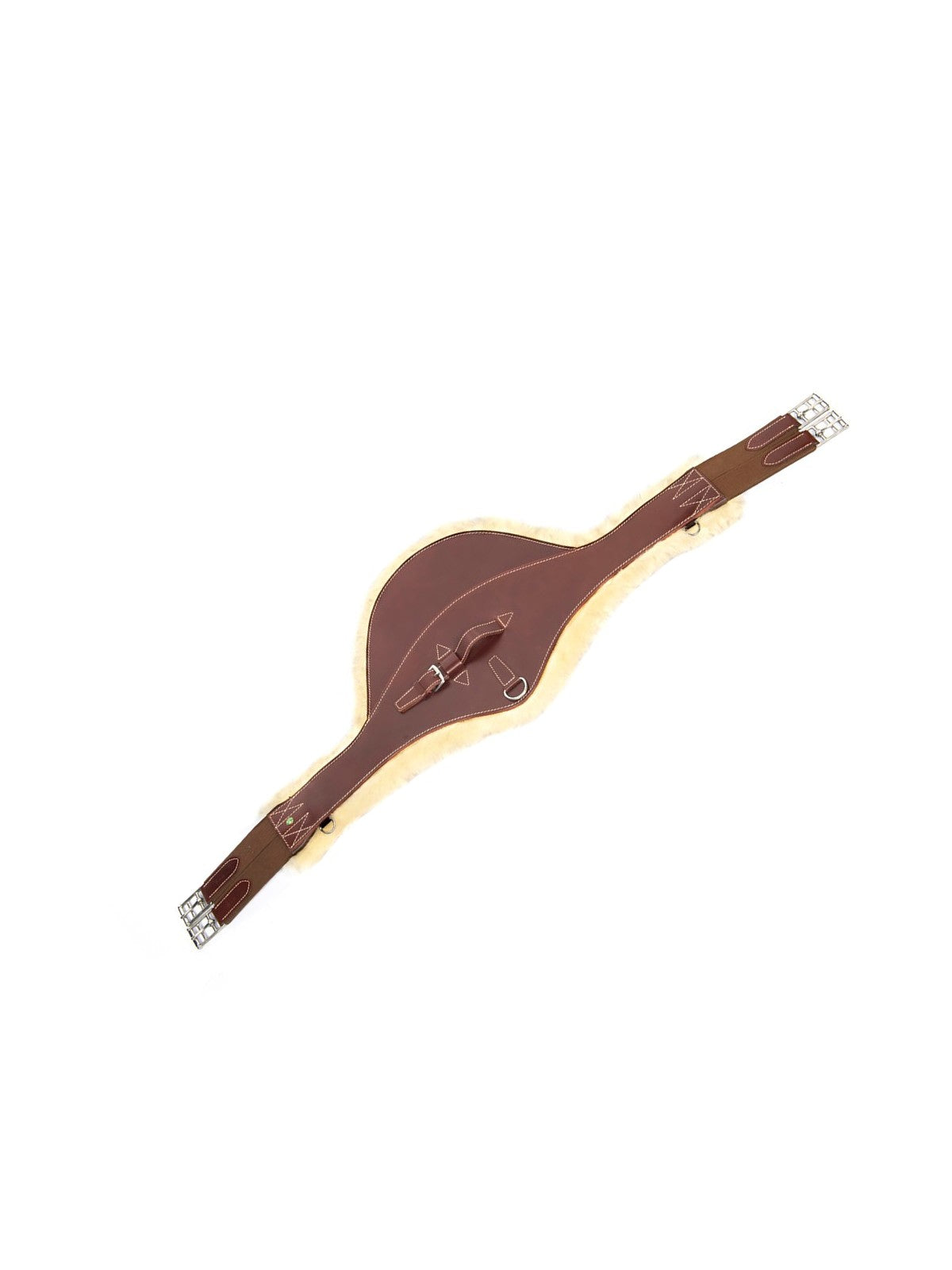 LJ Leathers Singel Leder met buikflap en bontvoering Bruin