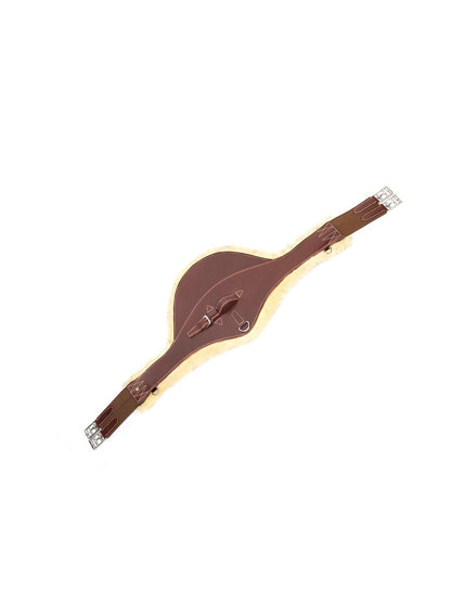 LJ Leathers Singel Leder met buikflap en bontvoering Bruin