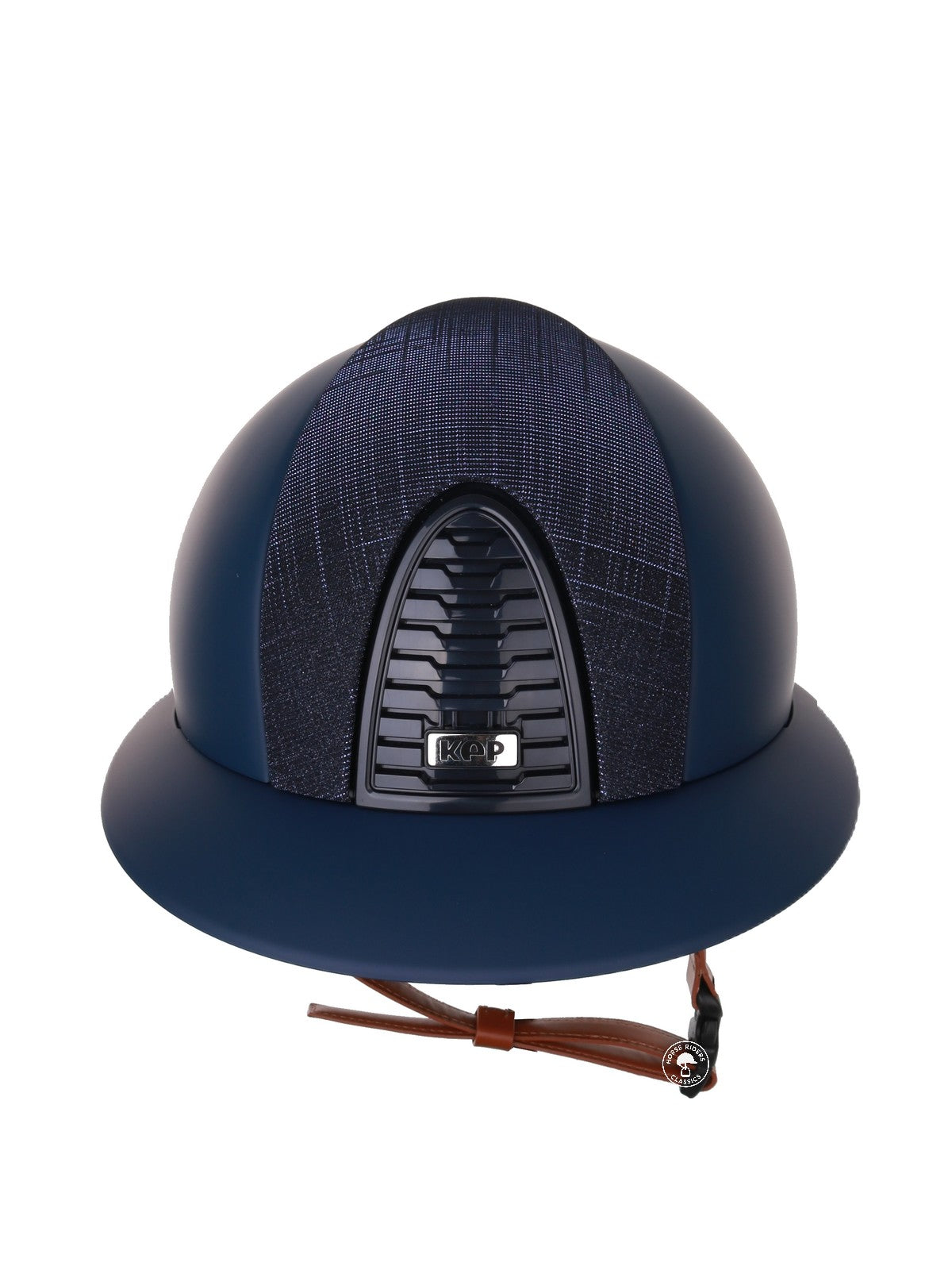 Casque Kep Italia Cromo 2.0  Matt Polo Bleu RAW Frame Galassia Dark Blue Insert Beige Jugulaire