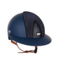 Casque Kep Italia Cromo 2.0  Matt Polo Bleu RAW Frame Galassia Dark Blue Insert Beige Jugulaire