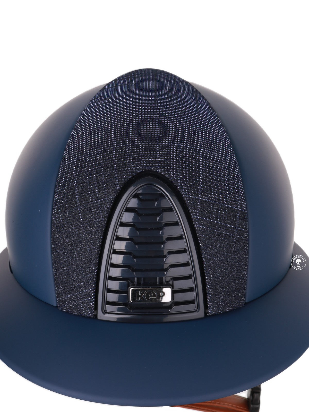 Casque Kep Italia Cromo 2.0  Matt Polo Bleu RAW Frame Galassia Dark Blue Insert Beige Jugulaire