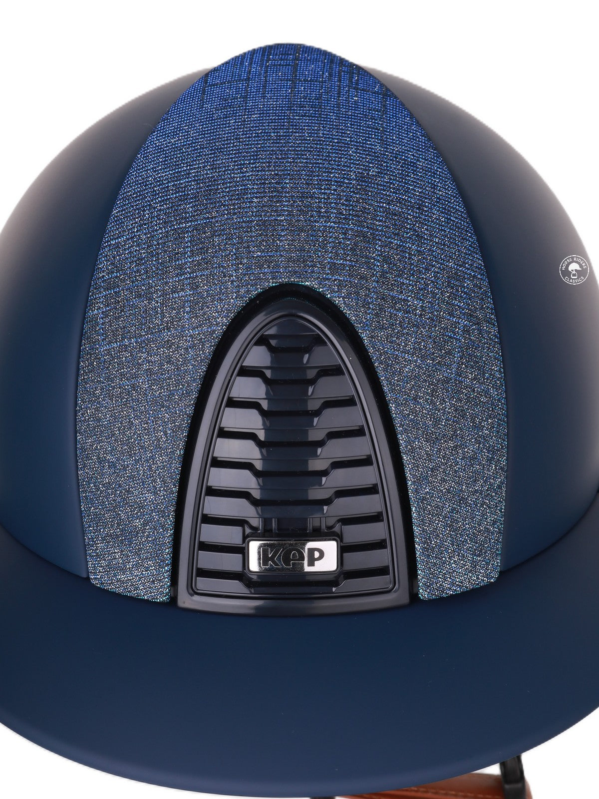 Casque Kep Italia Cromo 2.0  Matt Polo Bleu RAW Frame Galassia Light Blue Insert Beige Jugulaire