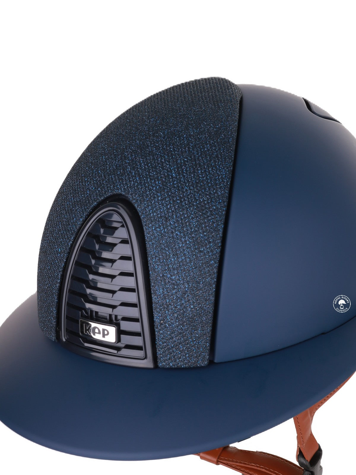 Casque Kep Italia Cromo 2.0  Matt Polo Bleu RAW Frame Luminor Blue Insert Beige Jugulaire