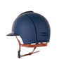 Casque Kep Italia Cromo 2.0  Matt Polo Bleu RAW Frame Galassia Light Blue Insert Beige Jugulaire