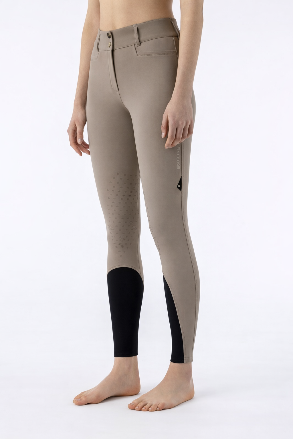 Equiline rijbroek dames full grip hoge band Edisonfh Dune Dune