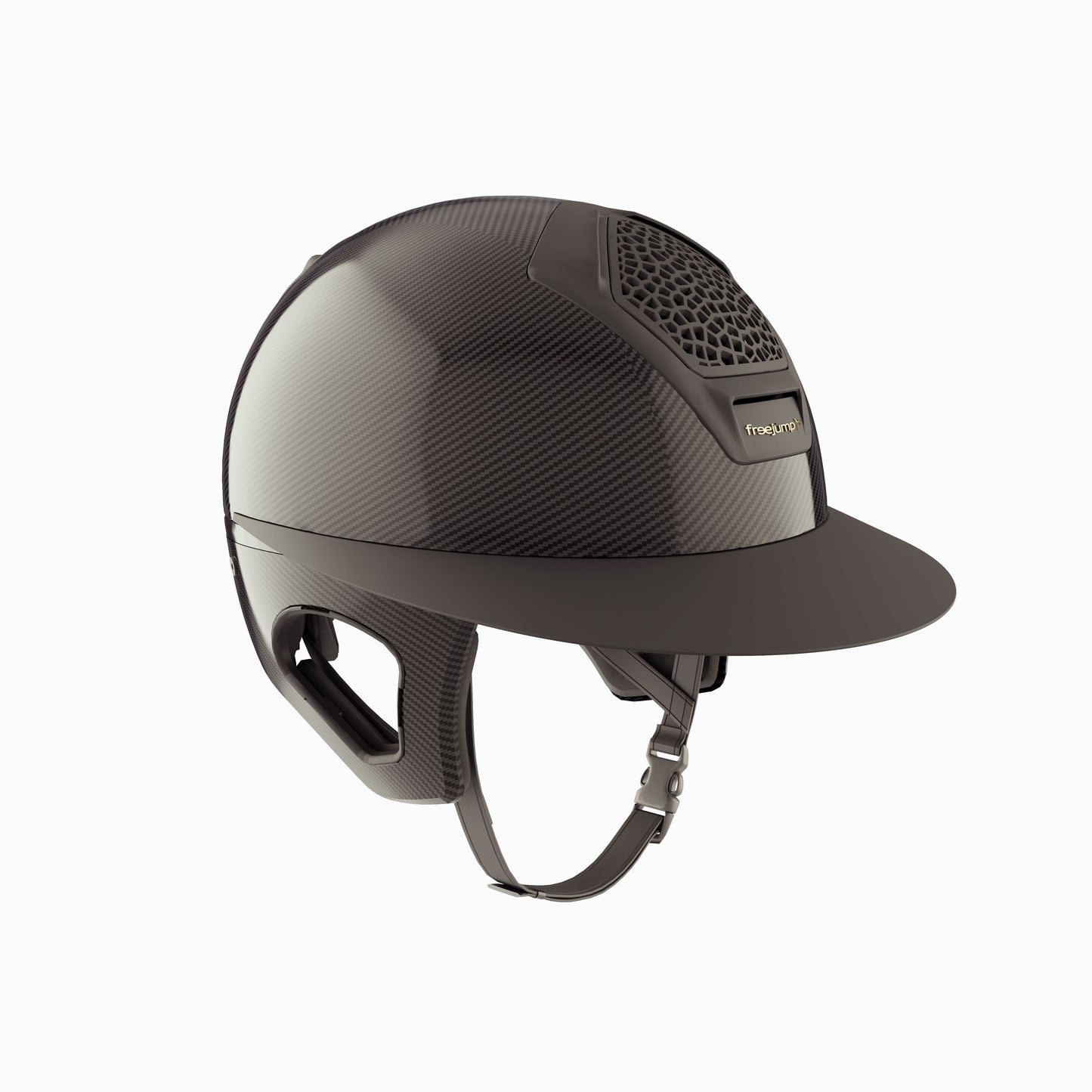 Casque Freejump Voronoï avec protection des tempes en carbone gloss noir mat