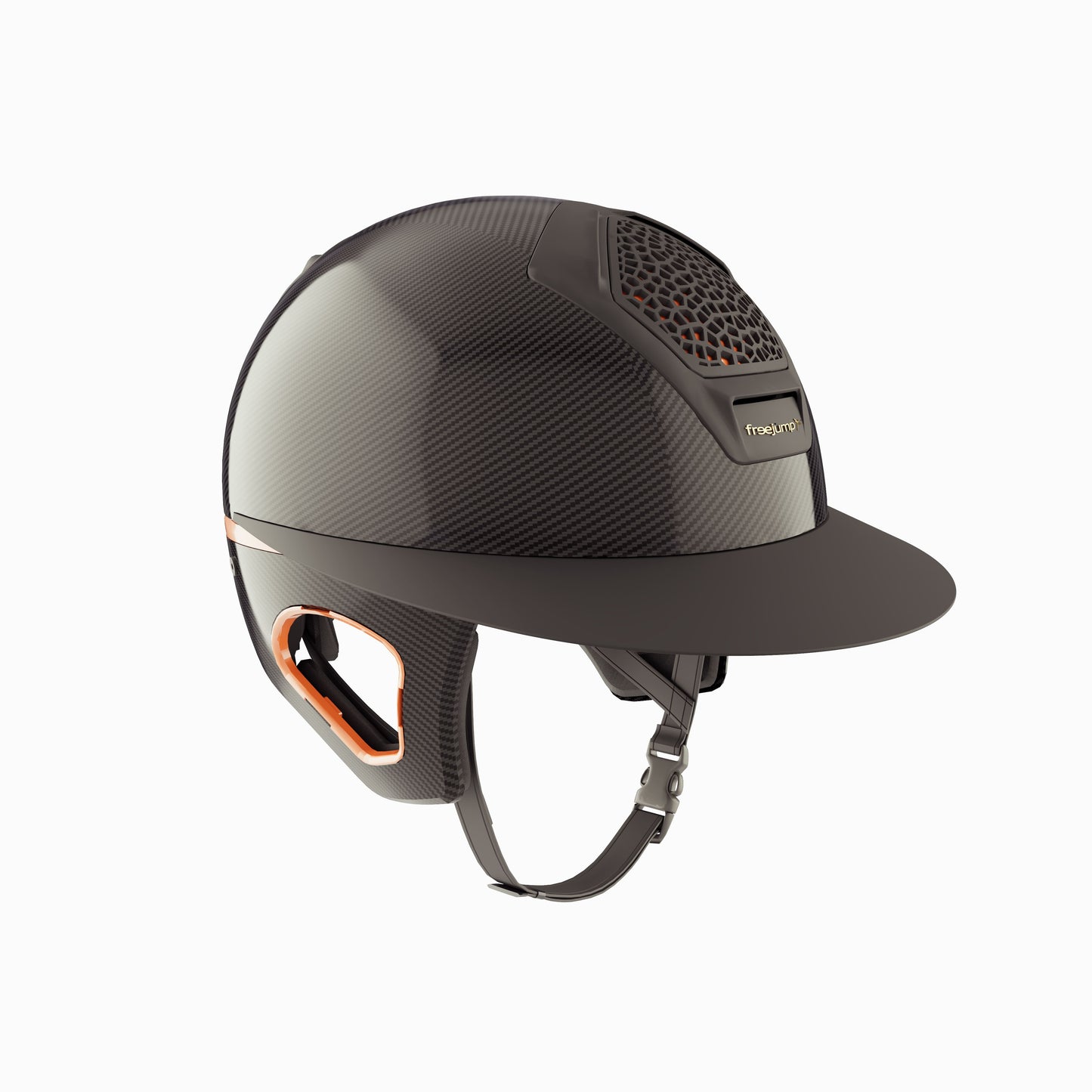 Casque Freejump Voronoï avec protection des tempes en carbone gloss mat bronze noir