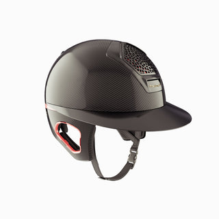 Casque Freejump Voronoï avec protection des tempes en carbone gloss rose doré noir