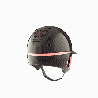 Casque Freejump Voronoï avec protection des tempes en carbone gloss mat rose doré noir