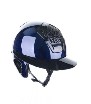 Casque Freejump Voronoï avec protection des tempes en carbone brillant bleu marine