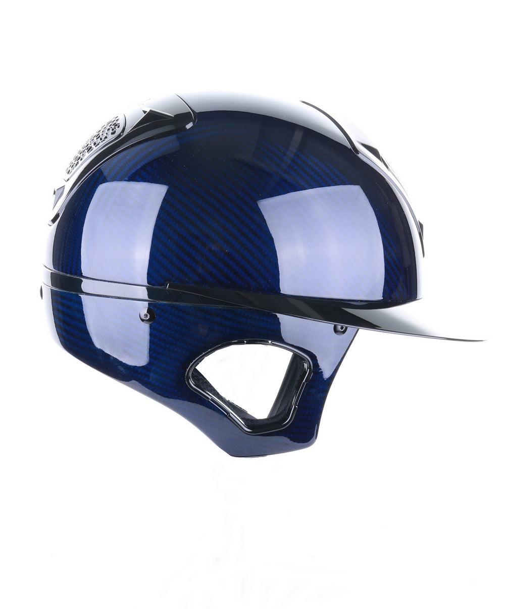 Casque Freejump Voronoï avec protection des tempes en carbone brillant bleu marine