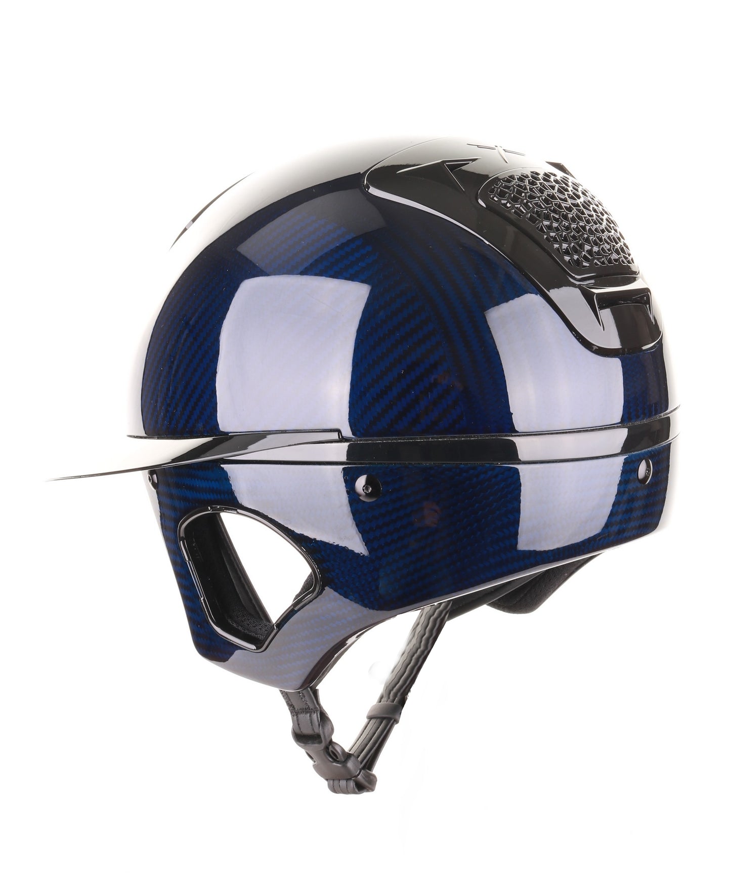 Casque Freejump Voronoï avec protection des tempes en carbone brillant bleu marine