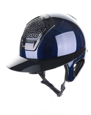 Casque Freejump Voronoï avec protection des tempes en carbone brillant bleu marine