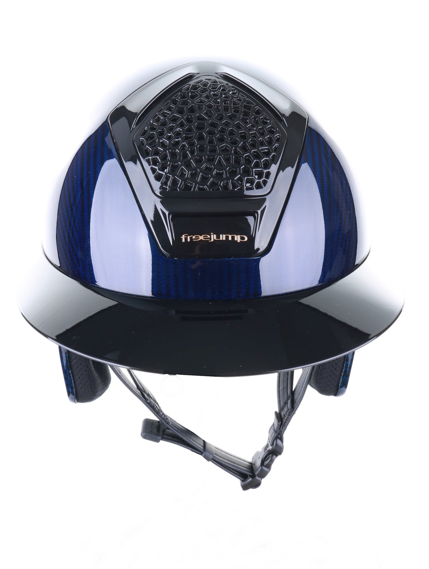 Casque Freejump Voronoï avec protection des tempes en carbone brillant bleu marine