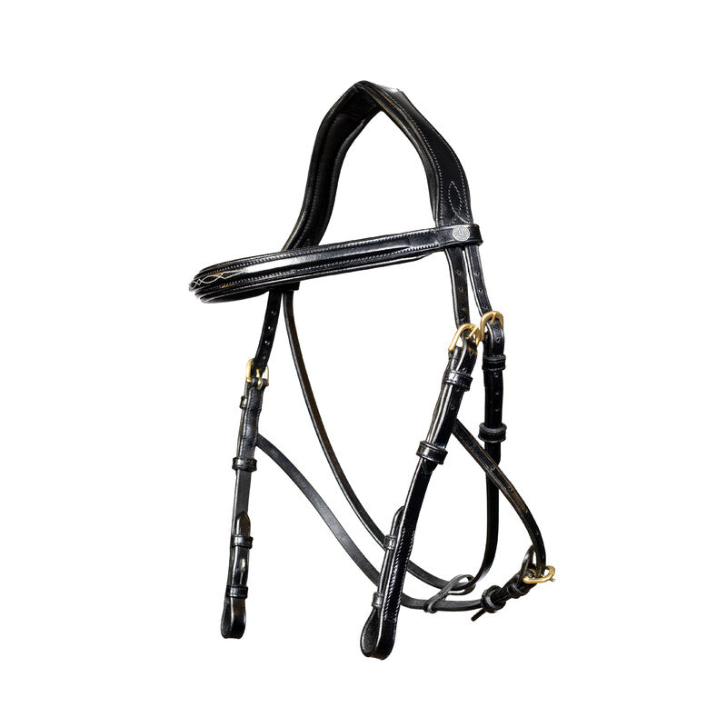 LJ Leathers Hoofdstel Pro Selected Hackamore Zwart