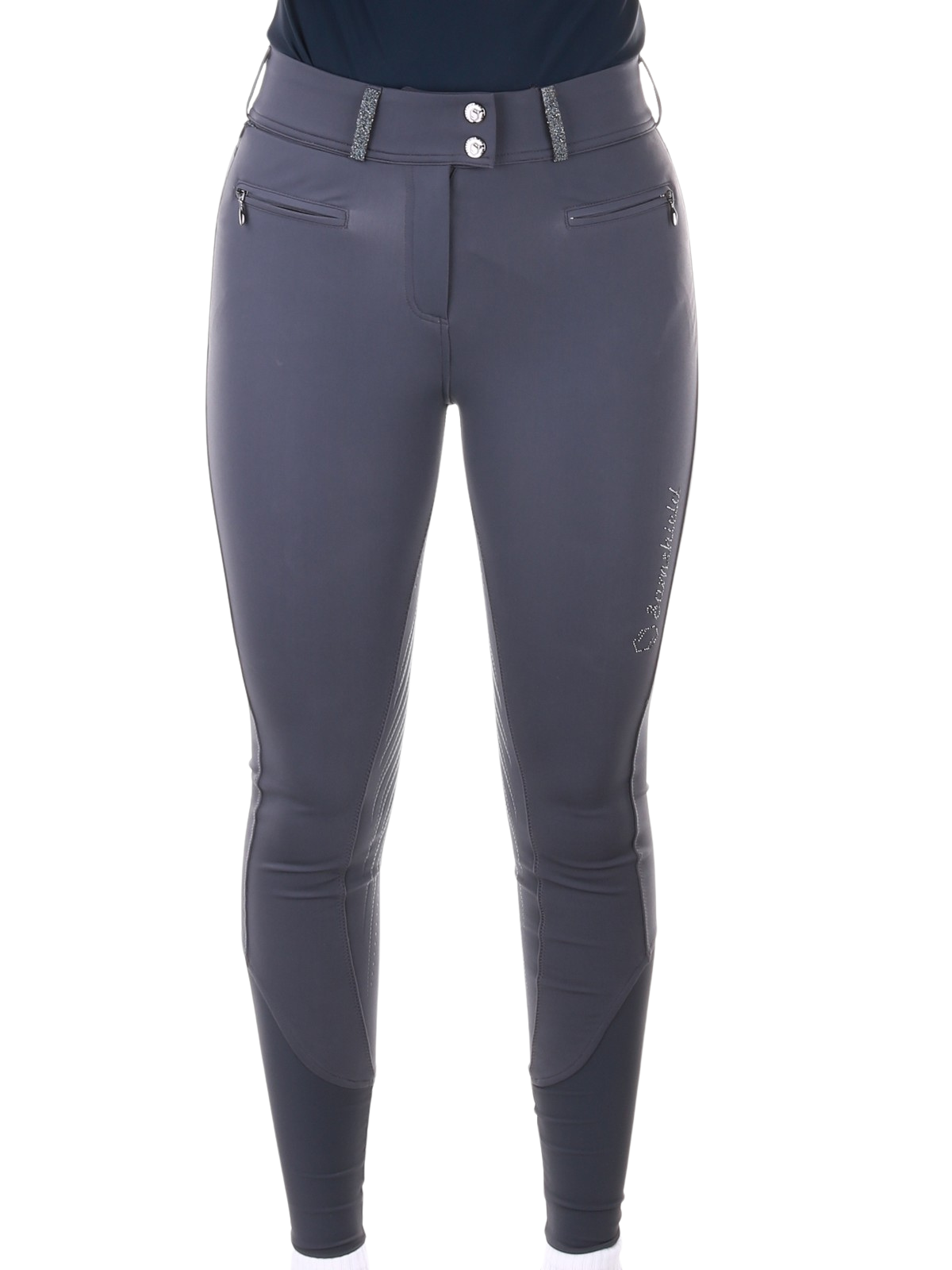 Samshield Pantalon d'équitation Full Grip Femme Margaux Hiver Dark Shadow