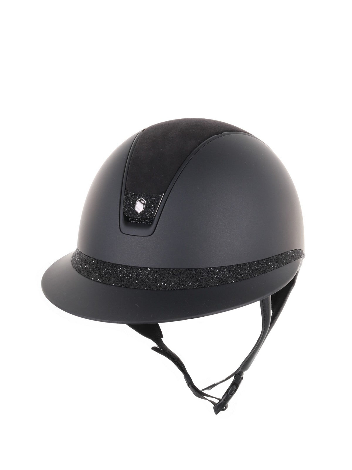 Samshield 2.0 Casque d'équitation Miss Shield Shadowmatt Alcantara Crystal Blazon FB Noir