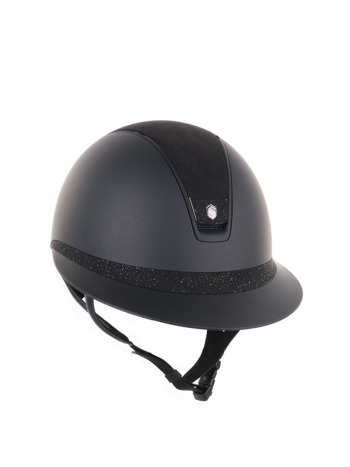 Samshield 2.0 Casque d'équitation Miss Shield Shadowmatt Alcantara Crystal Blazon FB Noir