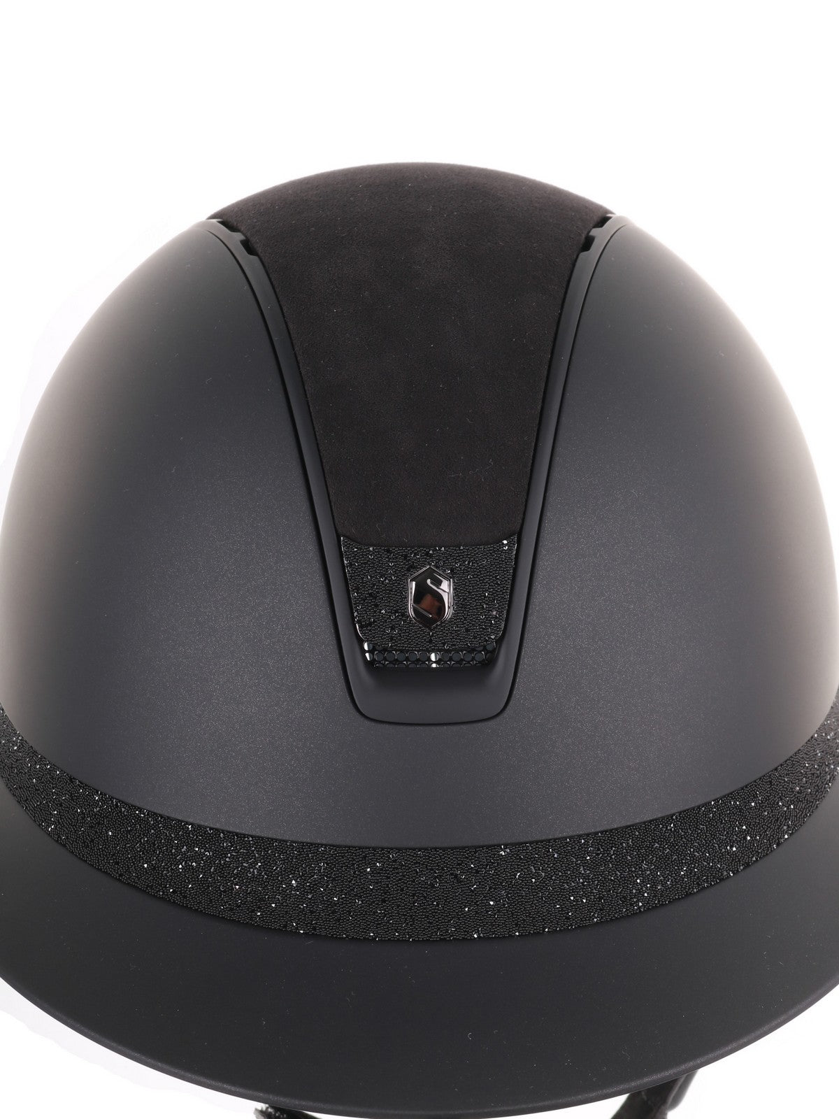 Samshield 2.0 Casque d'équitation Miss Shield Shadowmatt Alcantara Crystal Blazon FB Noir
