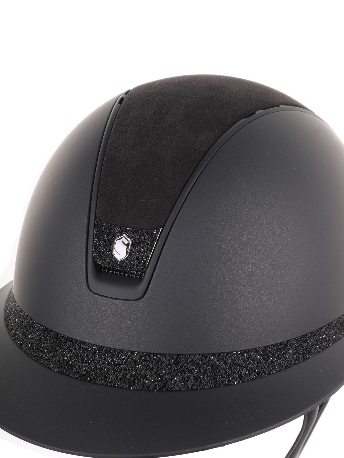 Samshield 2.0 Casque d'équitation Miss Shield Shadowmatt Alcantara Crystal Blazon FB Noir