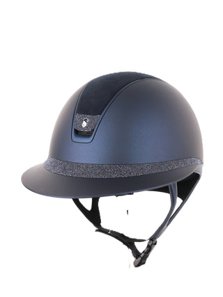Samshield 2.0 Casque d'équitation Miss Shield Shadowmatt Alcantara Crystal Blazon Paradise Shine Navy