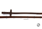 LJ Leathers Pro Selected Teugels webband met lederen stoppers Bruin