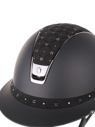 Samshield 2.0 Casque d'équitation Miss Shield Shadowmatt Royal Flower Noir