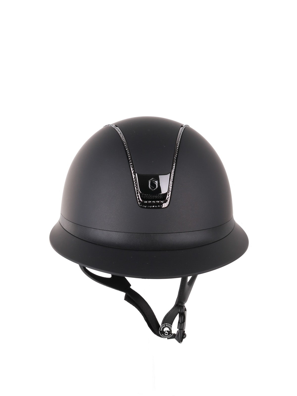 Samshield 2.0 Casque d'équitation Miss Shield Shadowmatt Black Chrome 300 cristaux Noir
