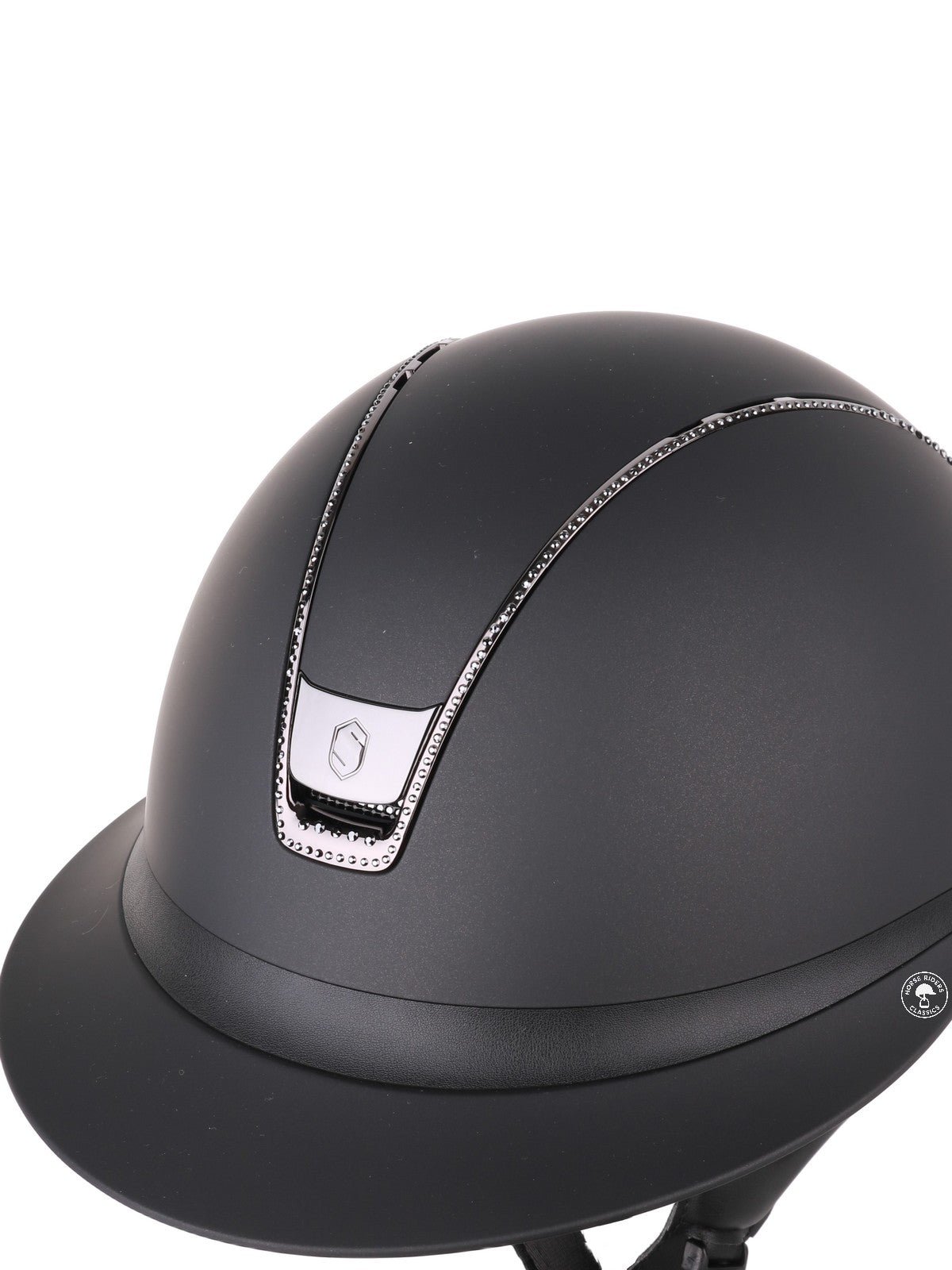 Samshield 2.0 Casque d'équitation Miss Shield Shadowmatt Black Chrome 300 cristaux Noir