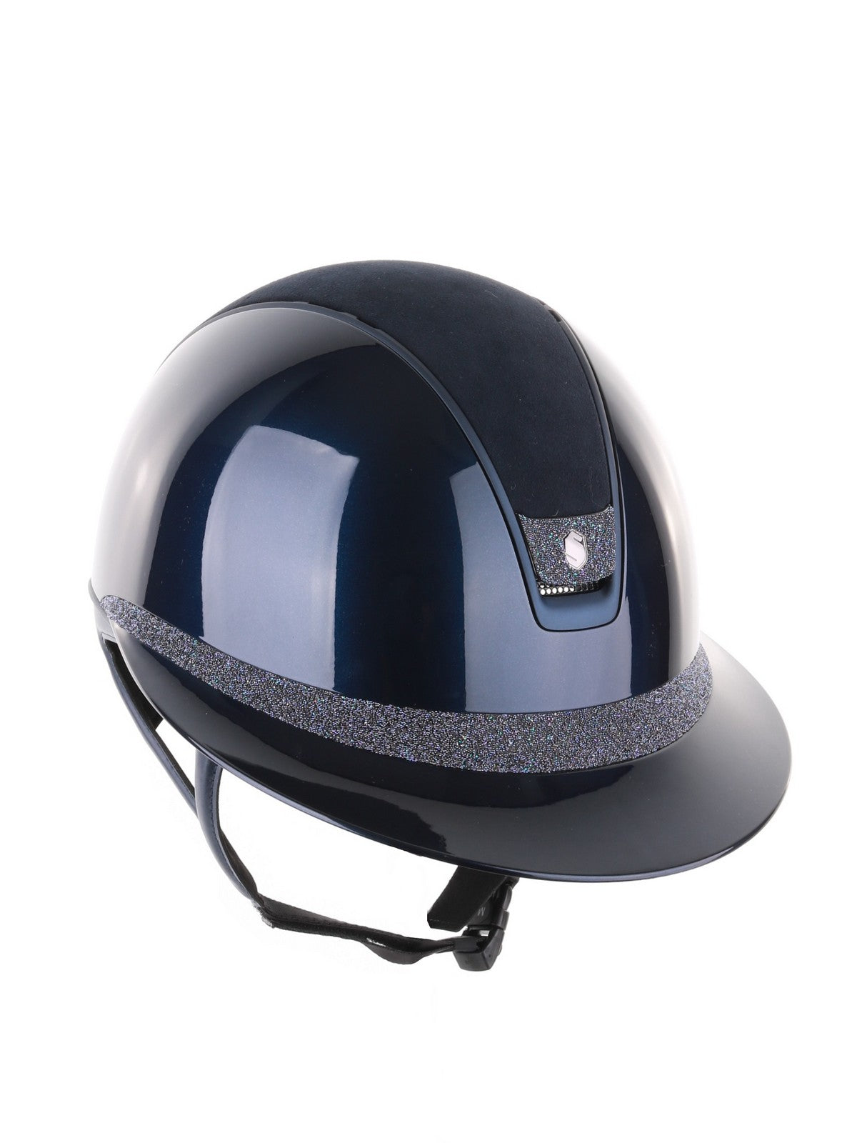 Samshield 2.0 Casque d'équitation Miss Shield Shadowglossy Navy Blason FB Cristal Paradise Shine