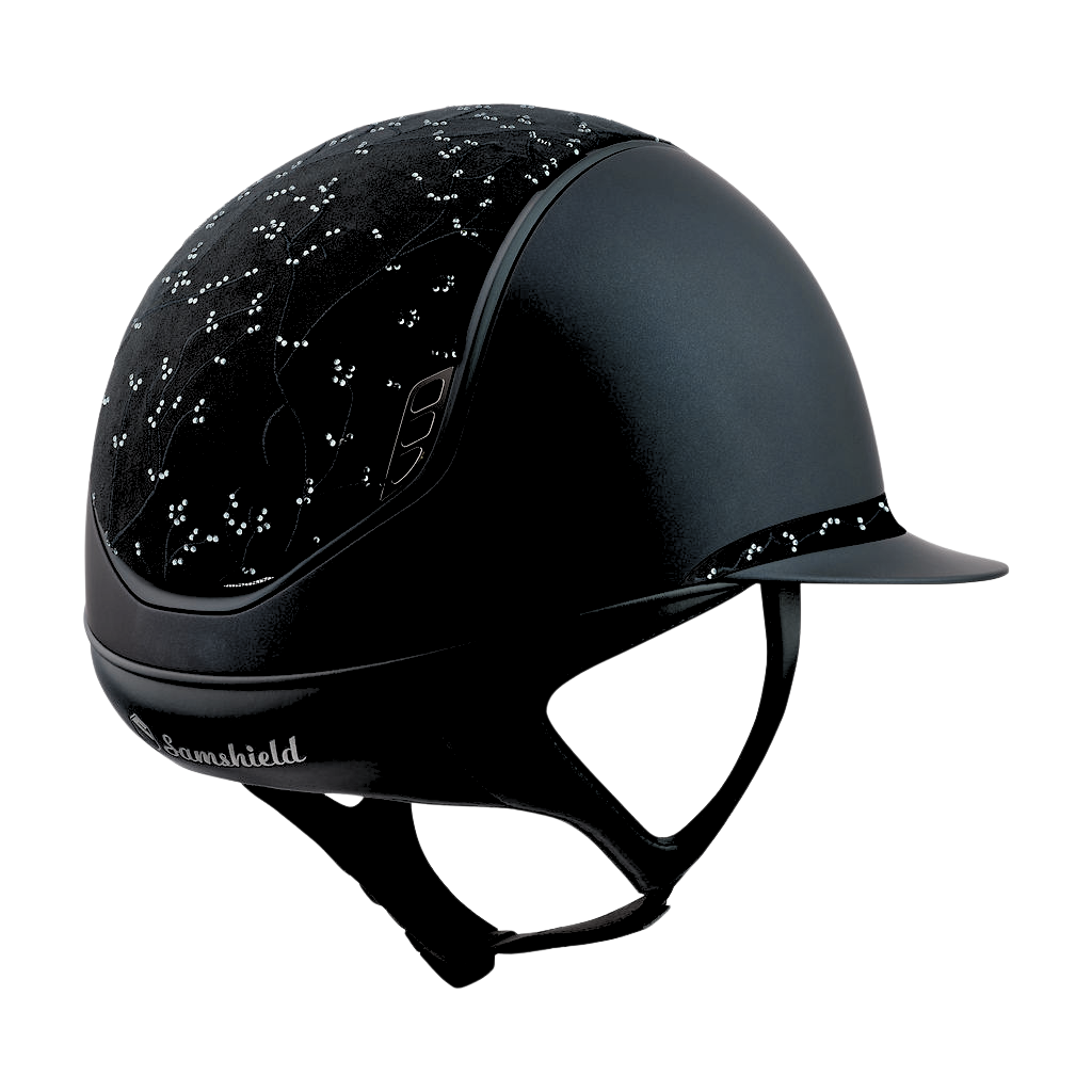 Samshield 2.0 Casque d'équitation Miss Shield Shadowmatt Crystal Leaf Noir